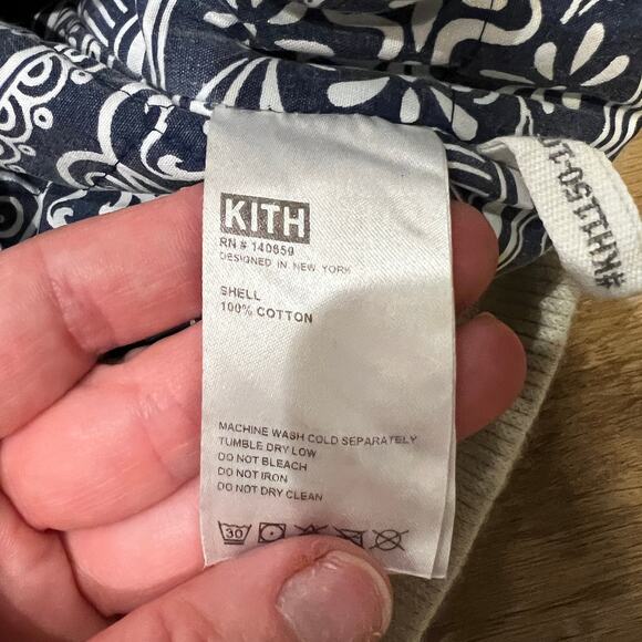 KITH Men's Denim Aviation Bomber Jacket Size L In Hosu 2.0 Wash - Picture 9 of 14